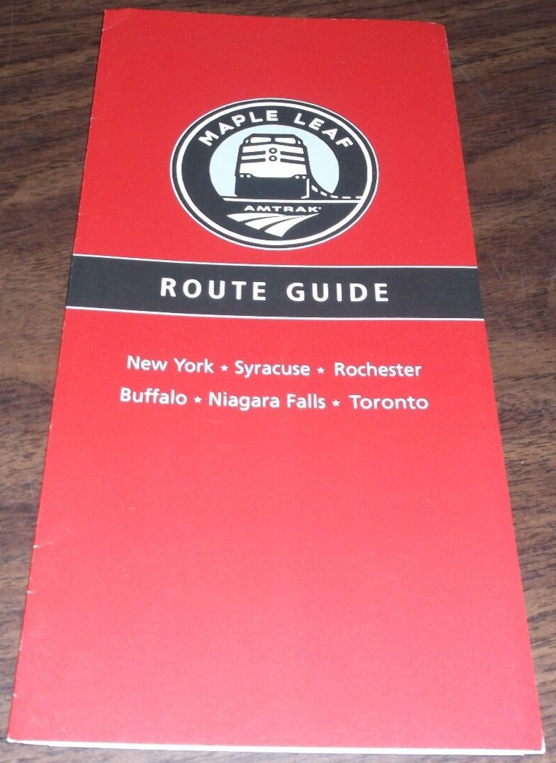 2005 AMTRAK MAPLE LEAF ROUTE GUIDE