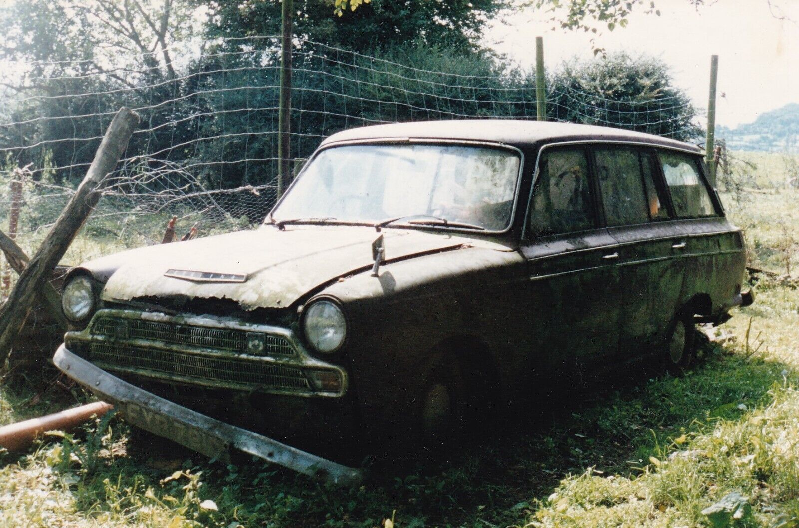 Vintage 1960's Ford Cortina MK1 European Photograph Rusty Relic Classic Car