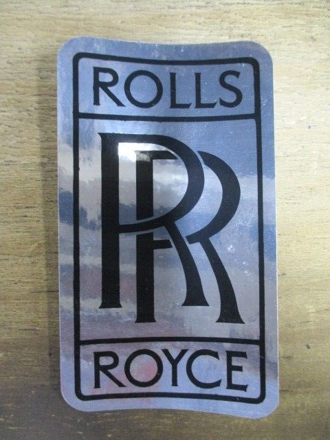 Rolls Royce Chrome and Black Decal Sticker 4x2 1/4
