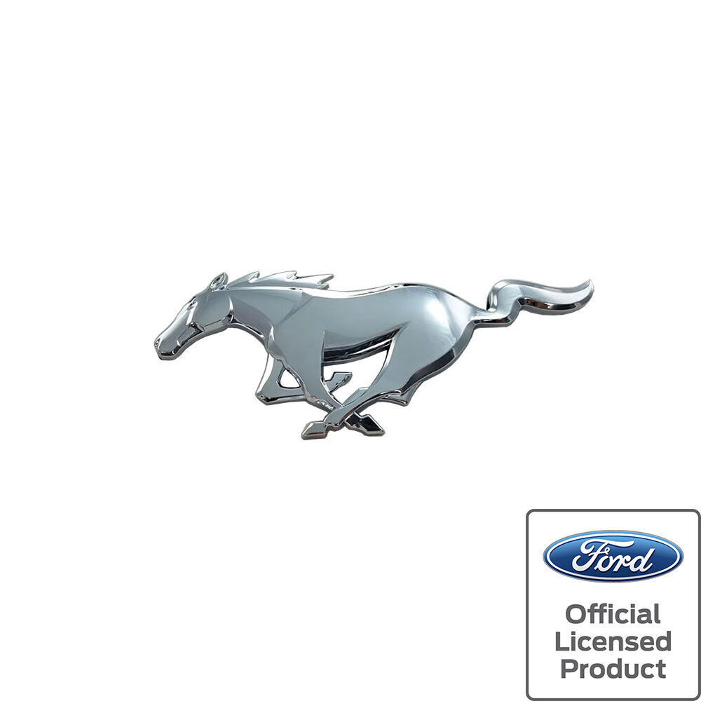 Mustang Pony Front Emblem Chrome Genuine Ford Licensed OEM New 2015-22