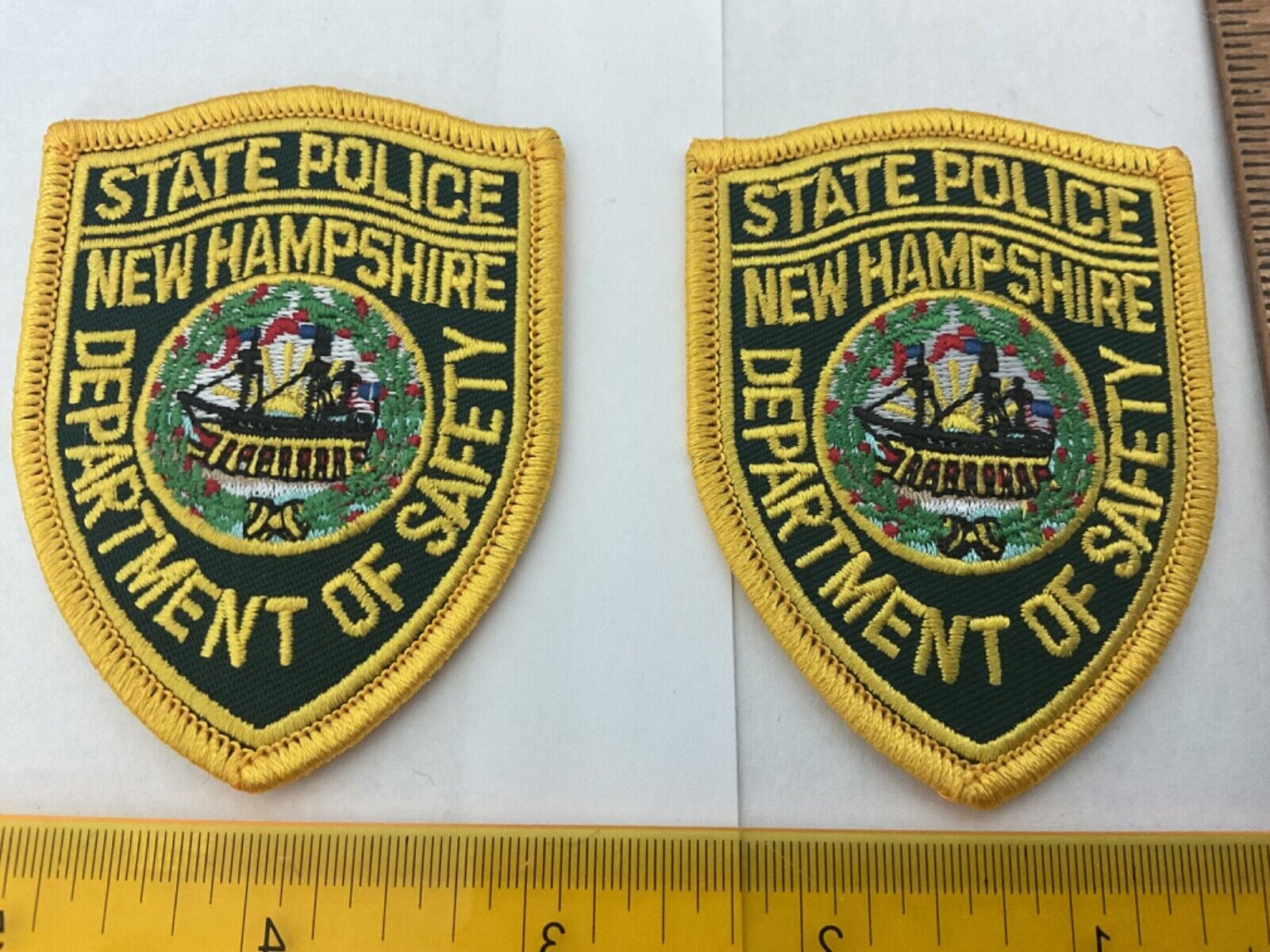 New Hampshire State Police collectors Hat patch set 2 pieces