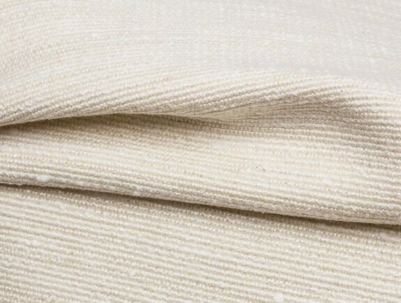 Holly Hunt Nubby Linen Weave Uphol Fabric Fine Company Alabaster 3.75 yd 1134/01