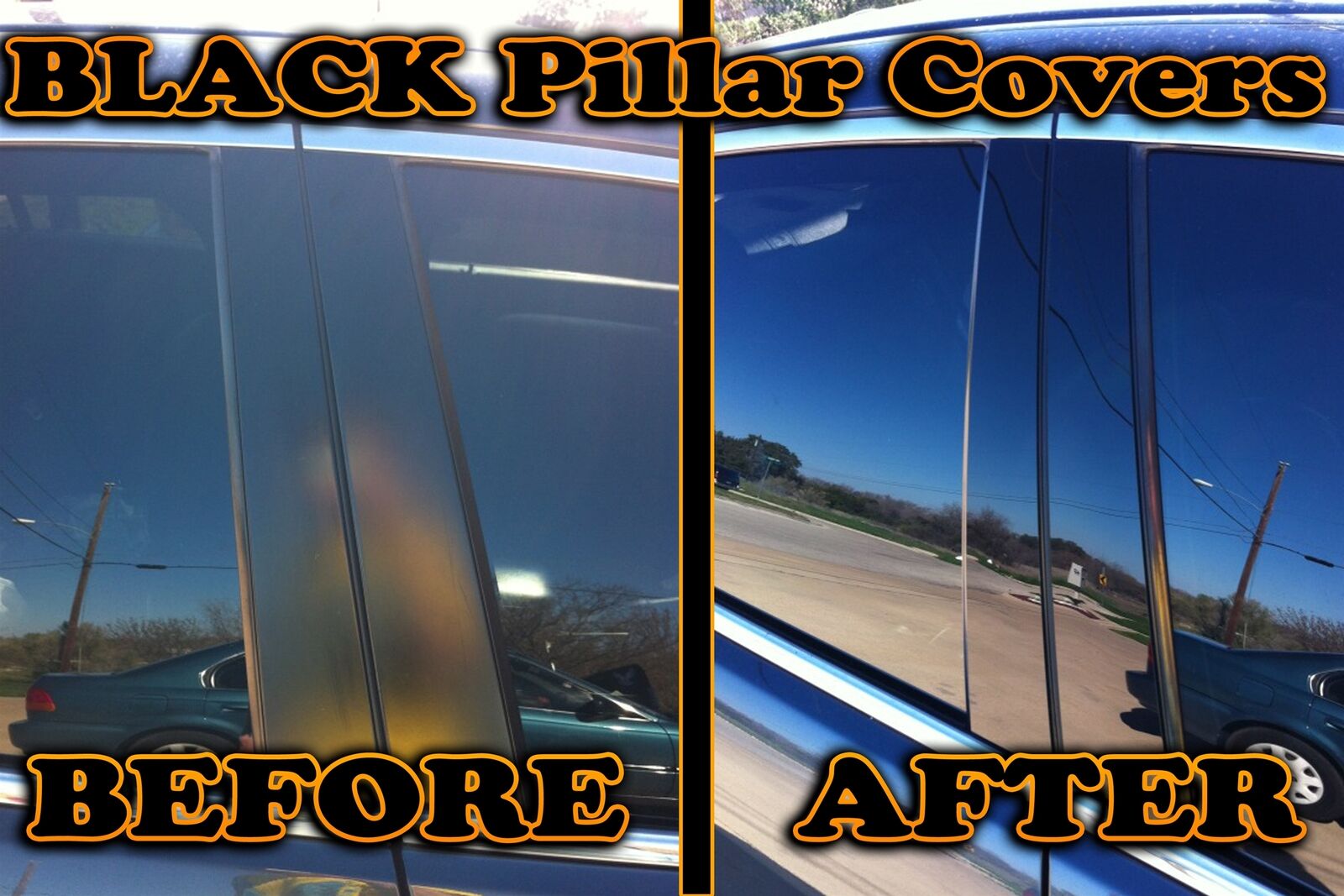 Black Pillar Posts for Mazda Tribute 08-11 6pc Set Door Cover Trim Piano Kit