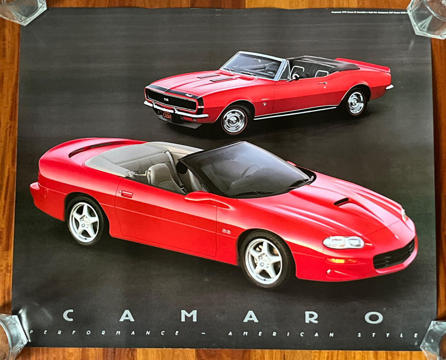 Chevrolet Camaro SS Convertible 1999 1967 Poster Double Sided 18\