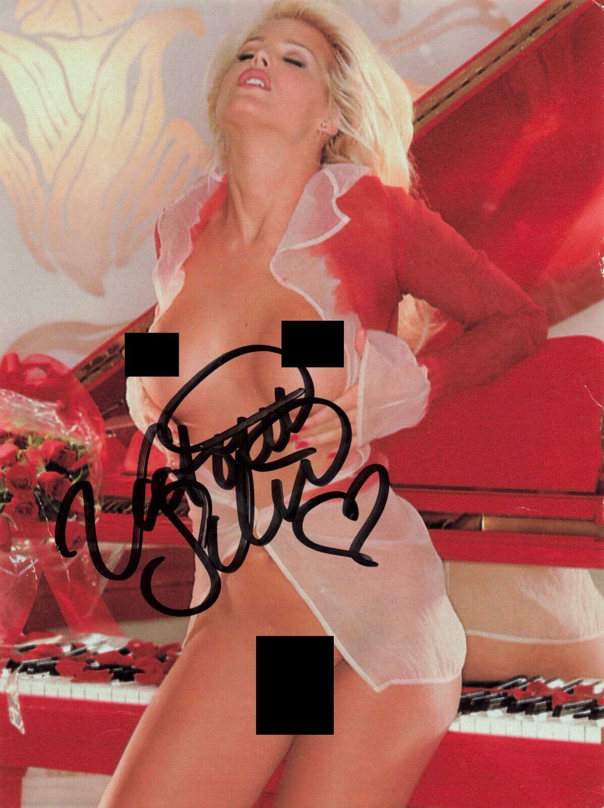 Victoria Silvstedt Sexy Playmate Autographed Signed 4x5 Photo