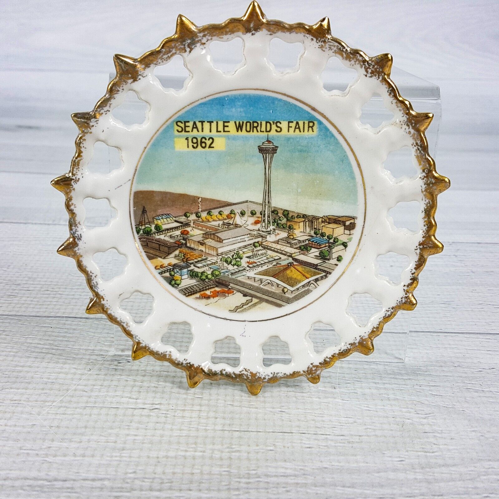World\'s Fair Seattle 1962 Ceramic Trinket Dish Plate 5\