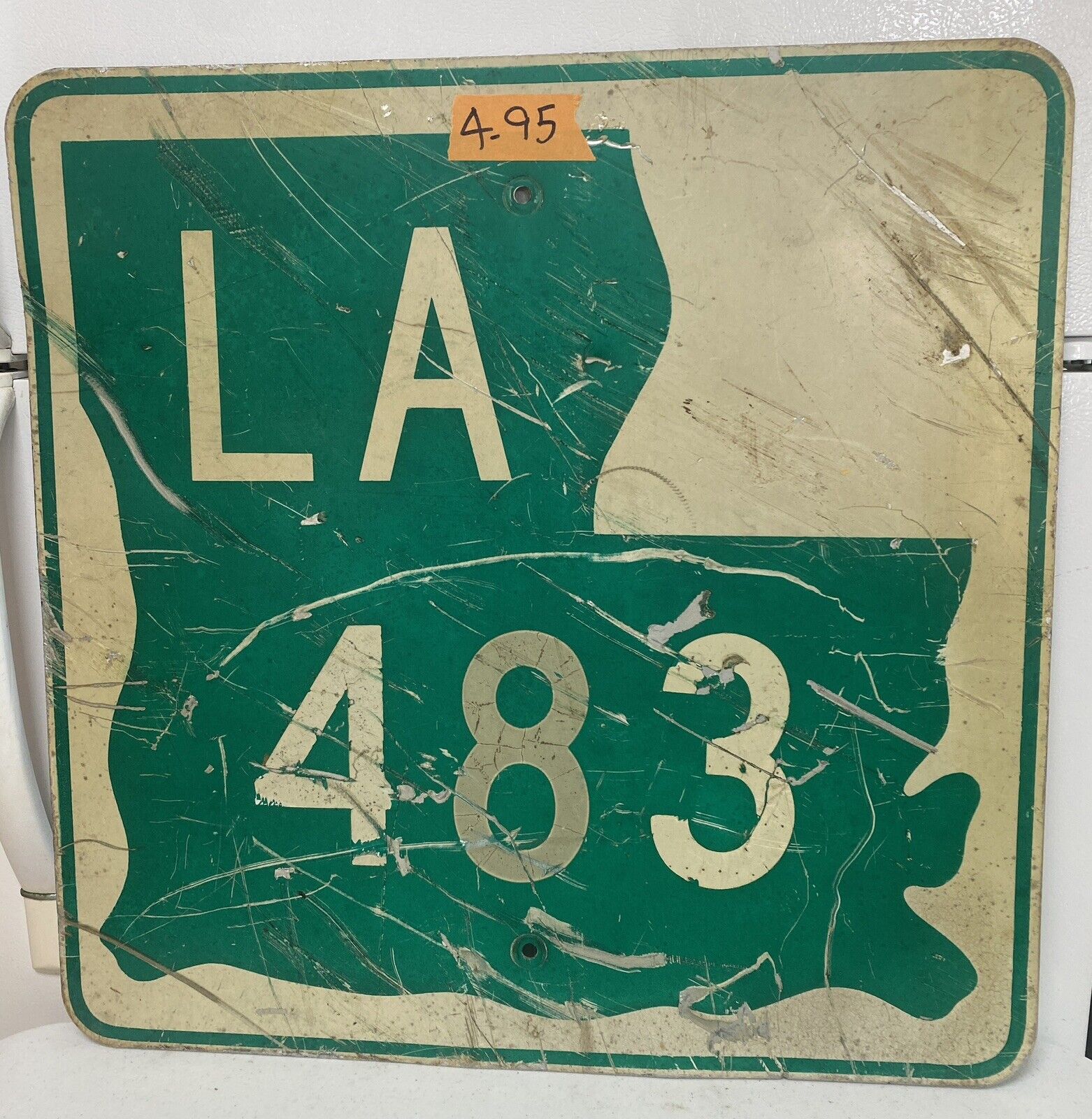 Authentic Retired Road Sign  Louisiana Route 483  Lower 48 Lot 4-95