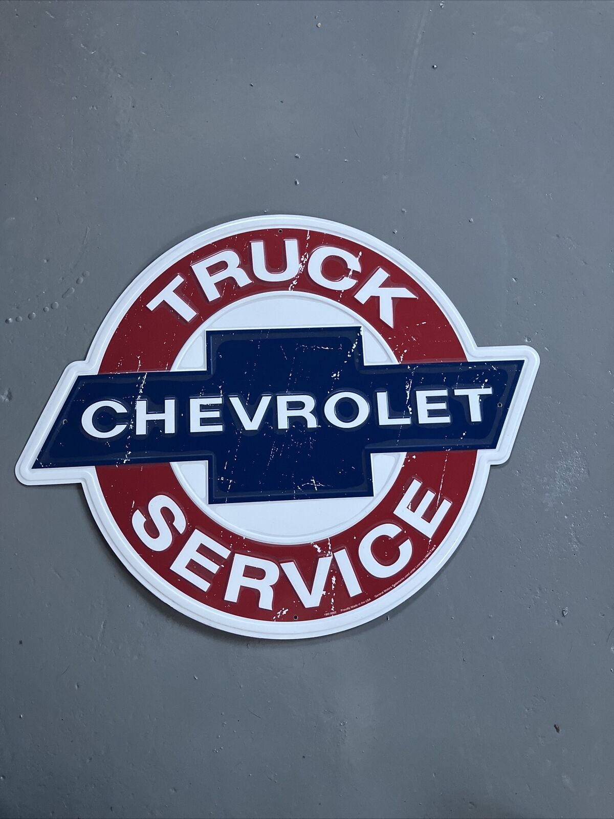 Chevrolet Chevy Truck Service Embossed Metal Sign Vintage Garage Gmc GM