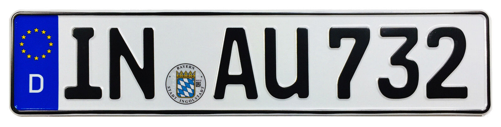 Audi Ingolstadt Front German License Plate AU by Z Plates with Unique Number NEW