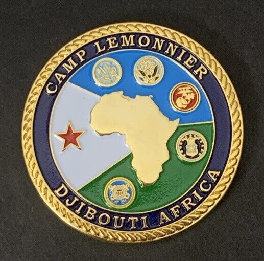 CAMP LEMONNIER-DJIBOUTI AFRICA CHALLENGE COIN ~ “Splice The Main Brace”