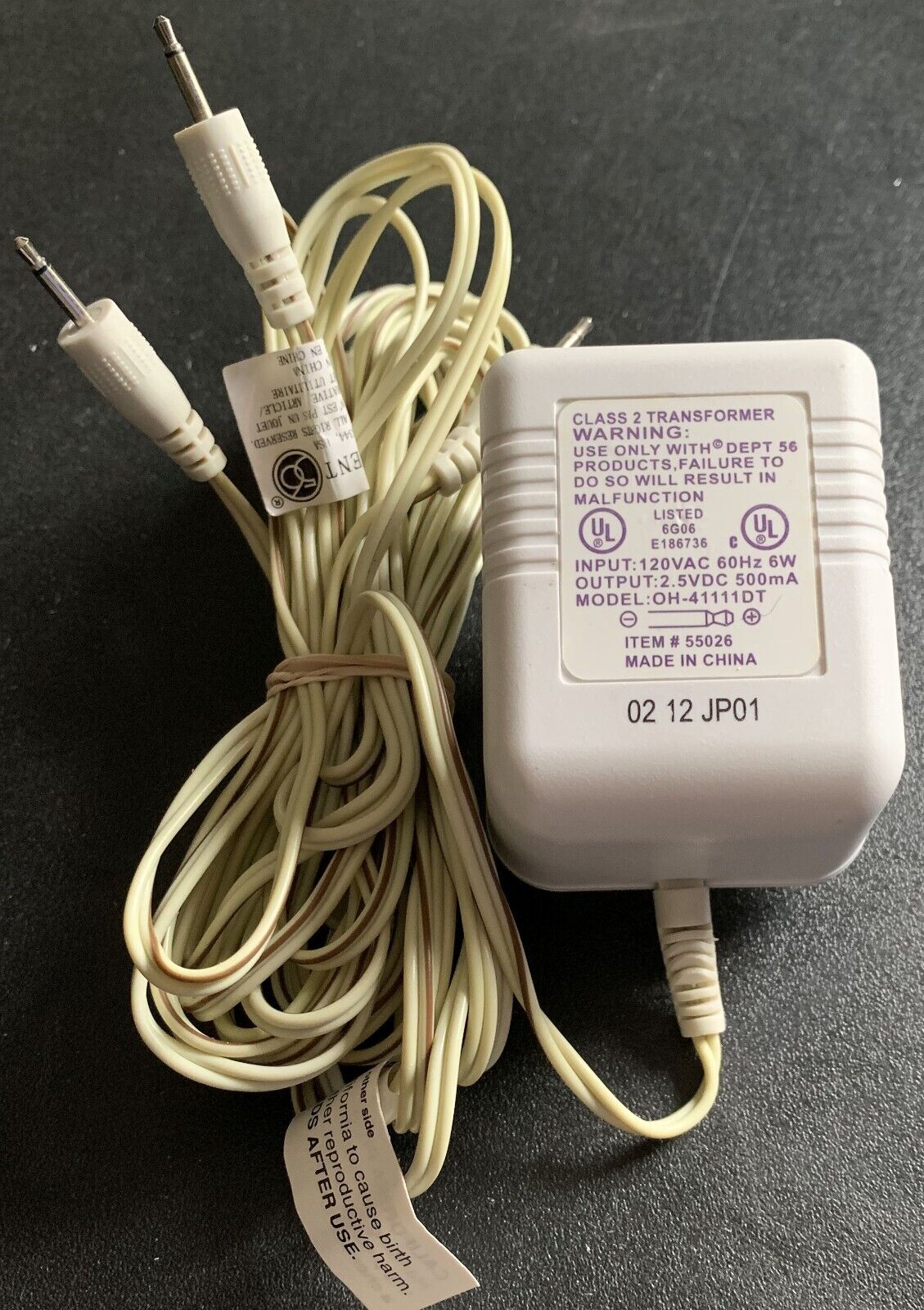 Dept 56 AC Adapter For Villages 3 Inputs OH-41111DT #55026                (BIN7)