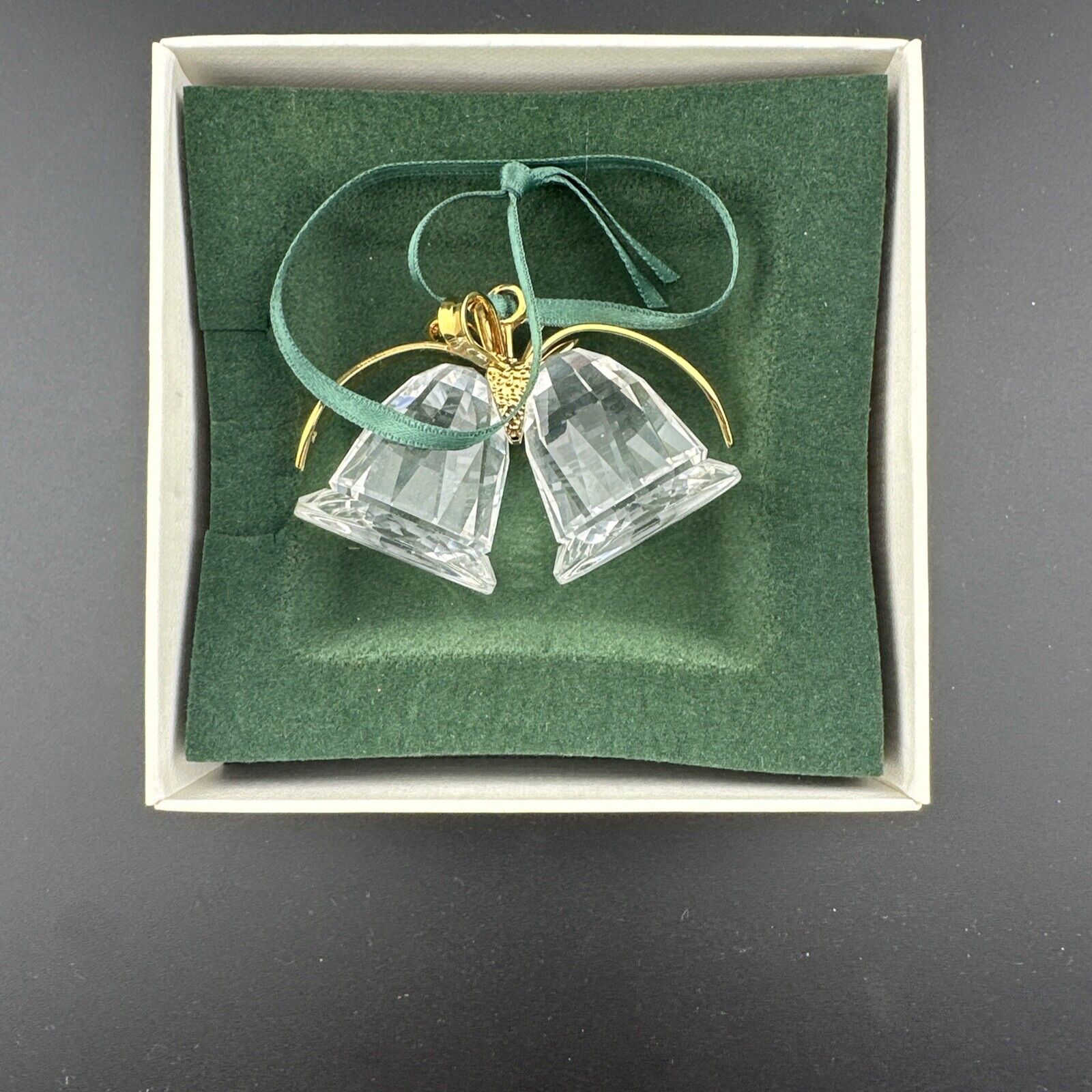Rare Swarovski Crystal Christmas Memories Collectible Ornament Bells 1997