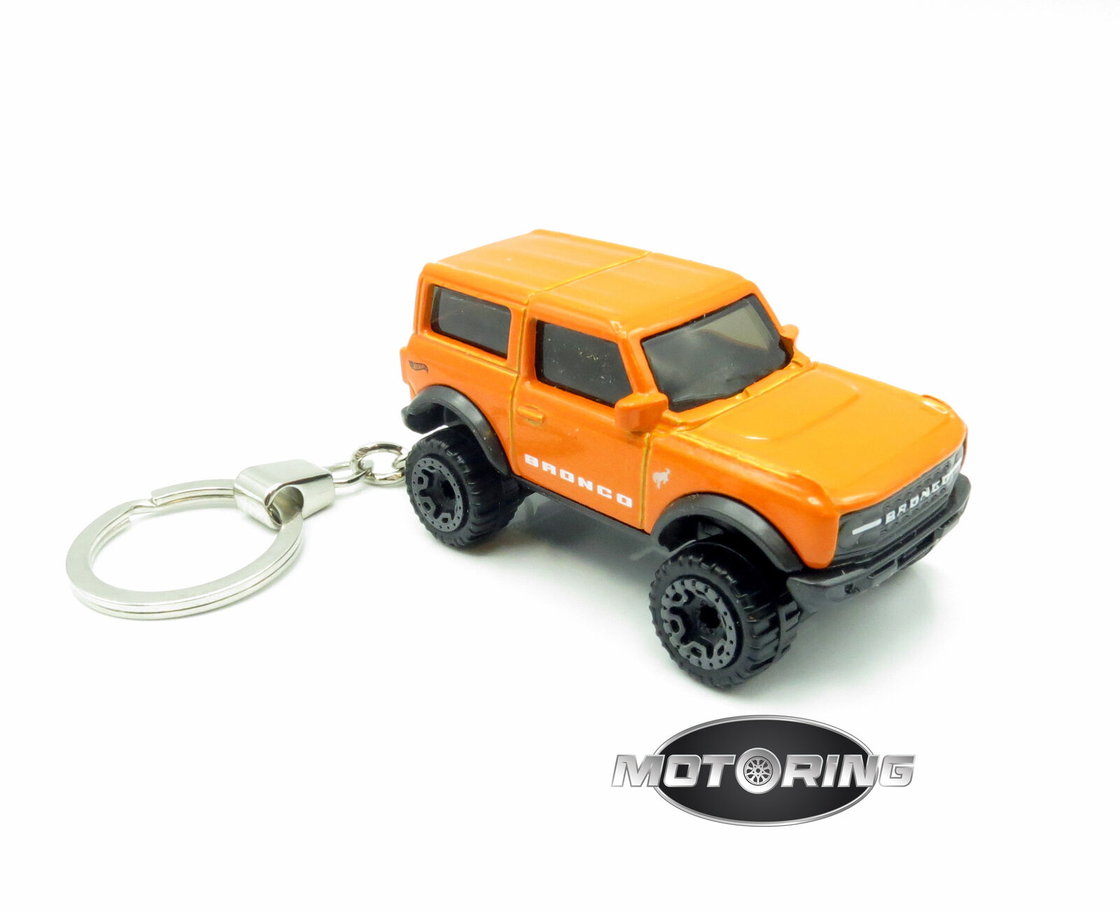 2021 \'21 Ford Bronco Orange SUV Truck Car Rare Novelty Keychain 1:64 Diecast
