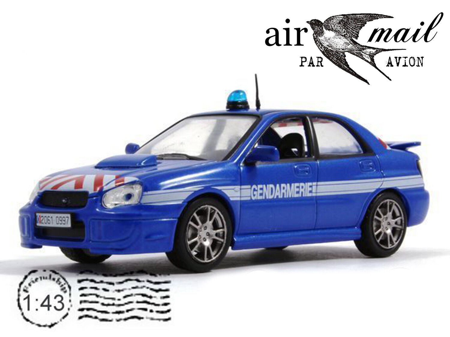 Subaru Impreza French Gendarmerie 2000 Year 1/43 Scale Diecast Model Sports Car