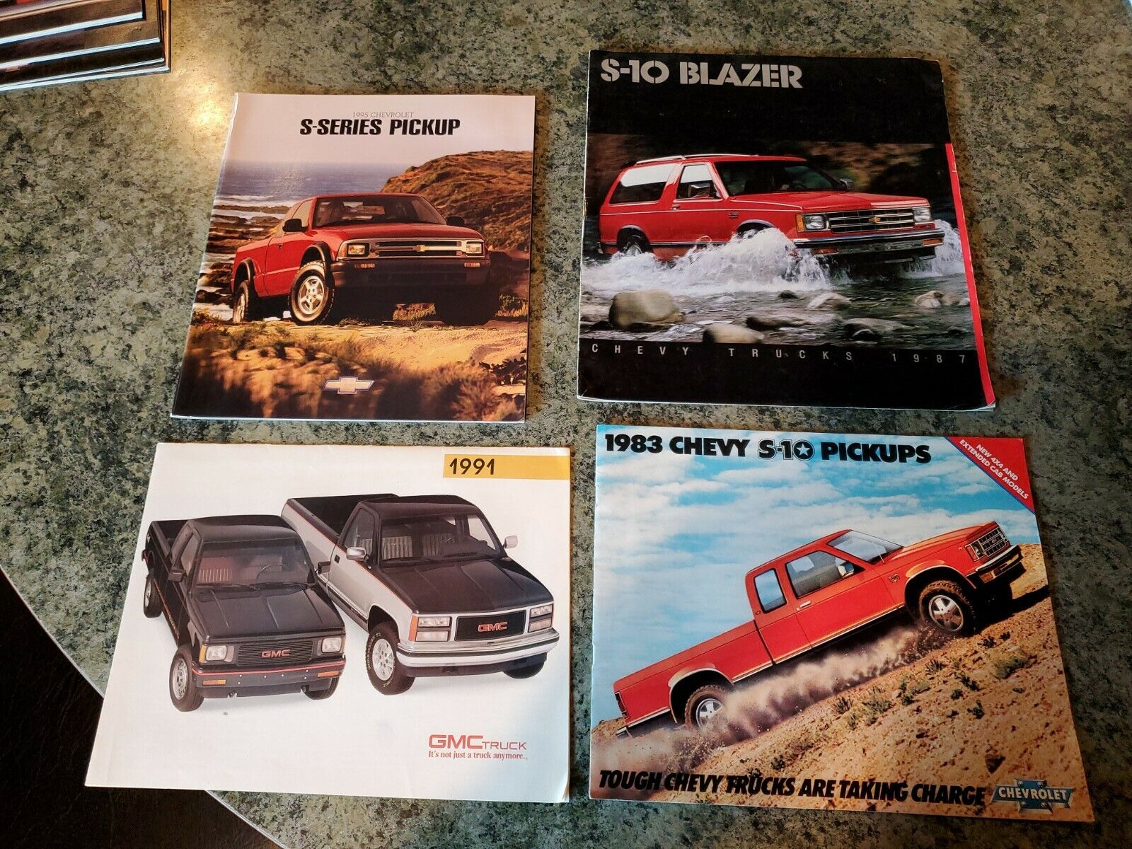Lot of 4 Chevrolet S-10 Blazer Brochures Lot 1983-1995 Chevy  GMC 1987 1991