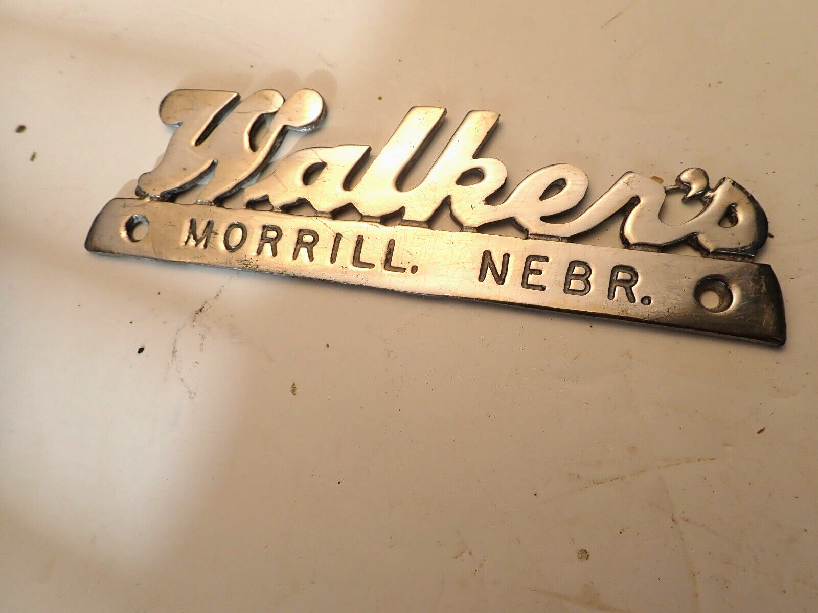 NOS 1940s 1950s Walker Pontiac Dealership Badge Emblem Morrill NE 1949 Pontiac +