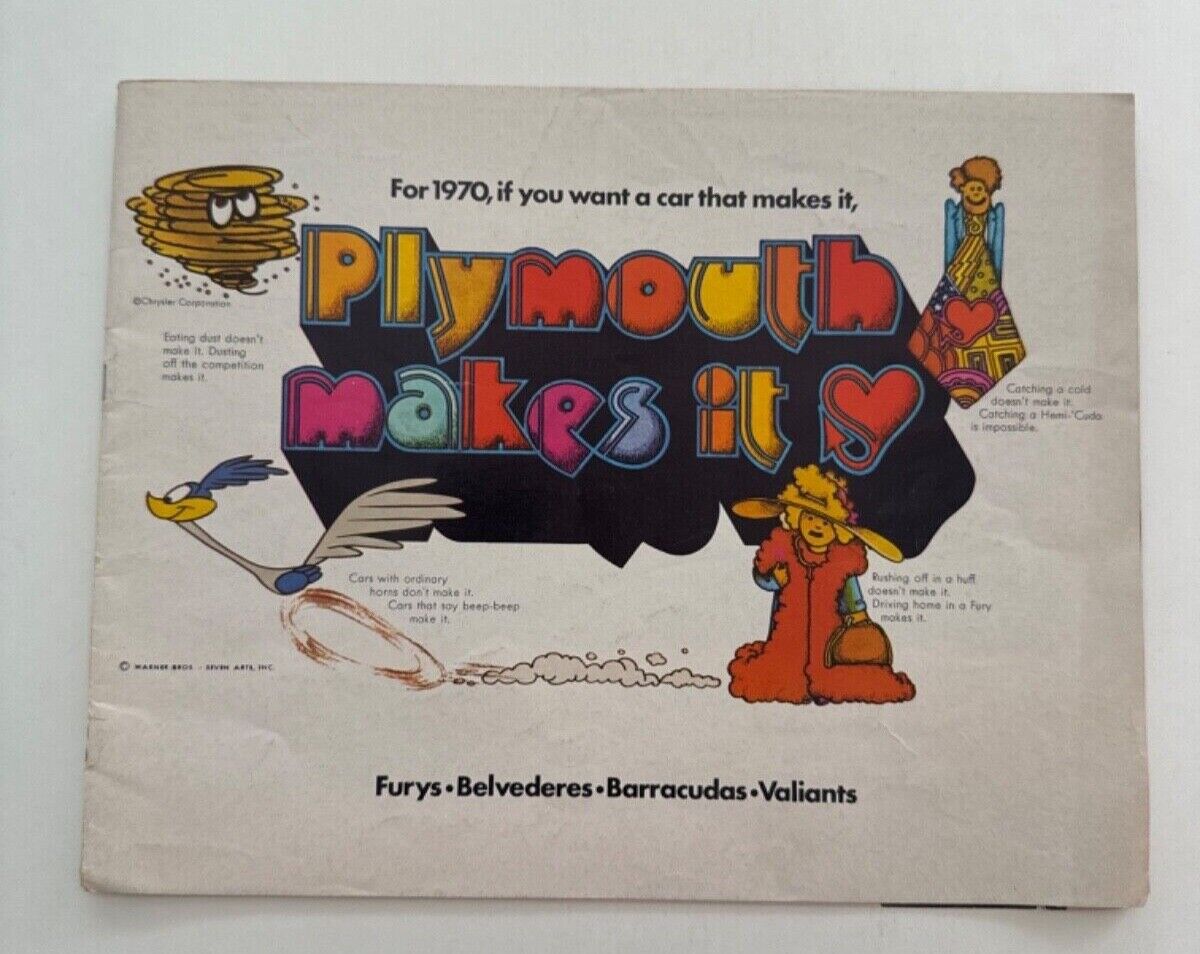 1970 PLYMOUTH MAKES IT CAR catalog brochure FURY BELVEDERE BARRACUDA Road Runr