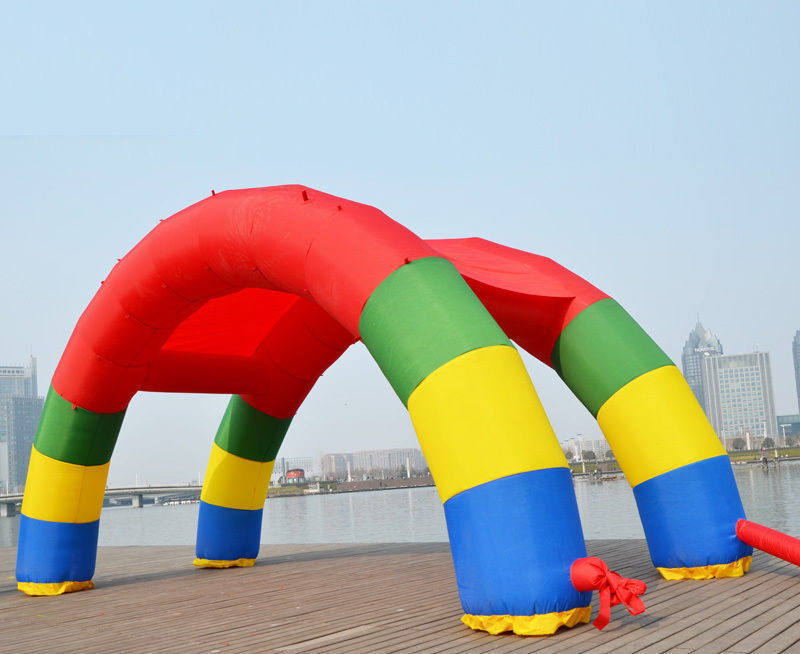 Discount Twin Arches 26ft*13ft D=8M/26ft inflatable Rainbow arch Advertising ax