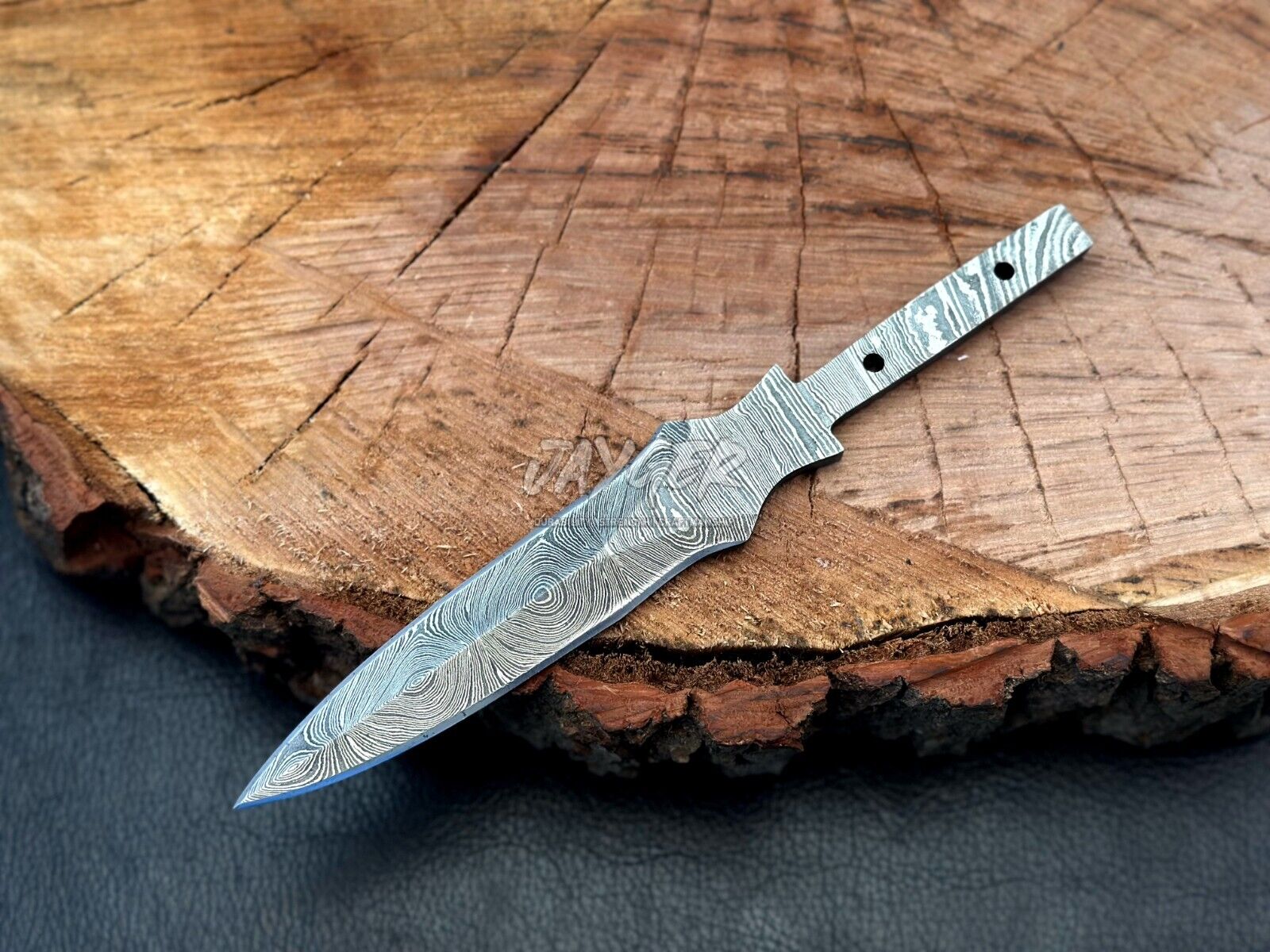 Handmade Damascus Steel Double Edge Blade | Hidden Tang | Heat Treated | B1