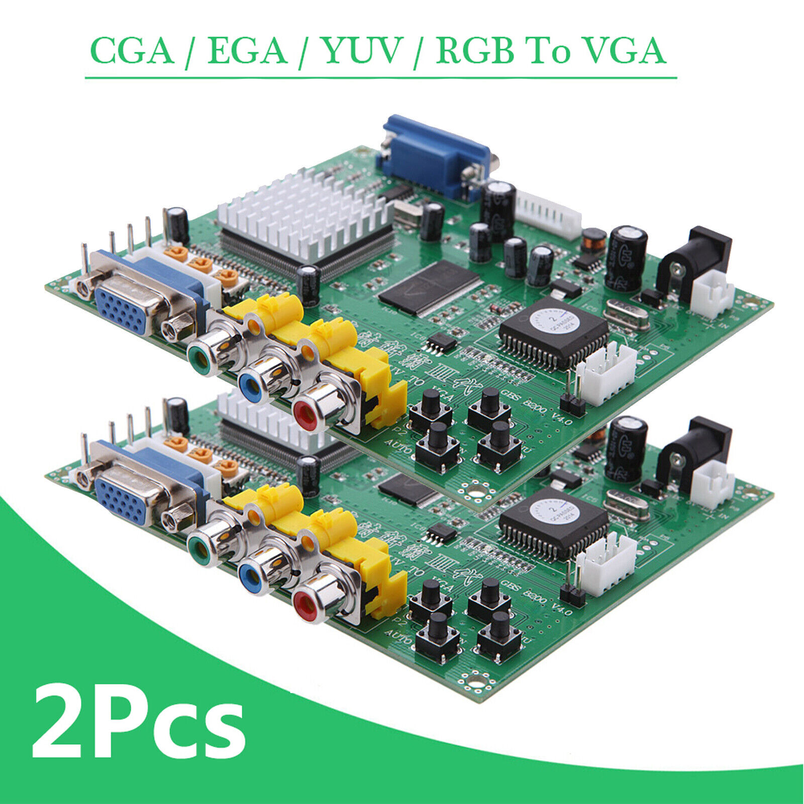 2X CGA EGA RGB to VGA GAME Video Converter Board VGA Output Convert GBS8200 W1O5