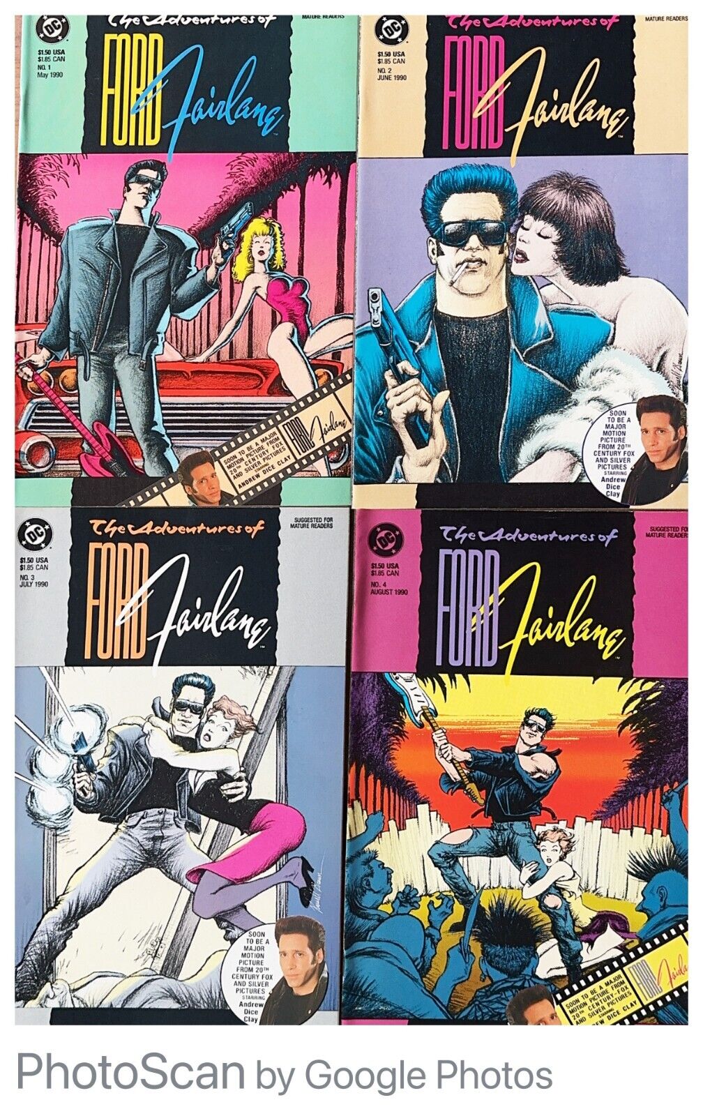 Ford Fairlane Comics - Full Set of 4 - 1990 Very Good (202)
