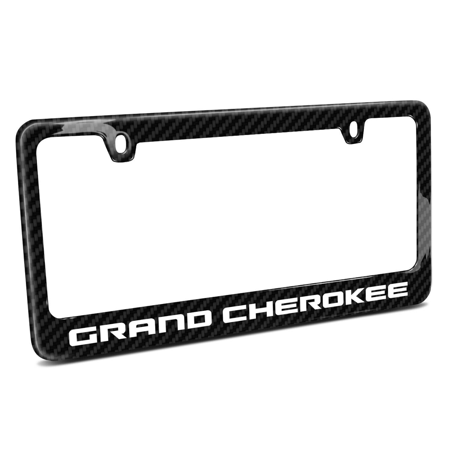 Jeep Grand Cherokee Black Real 3K Carbon Fiber Glossy Finish License Plate Frame