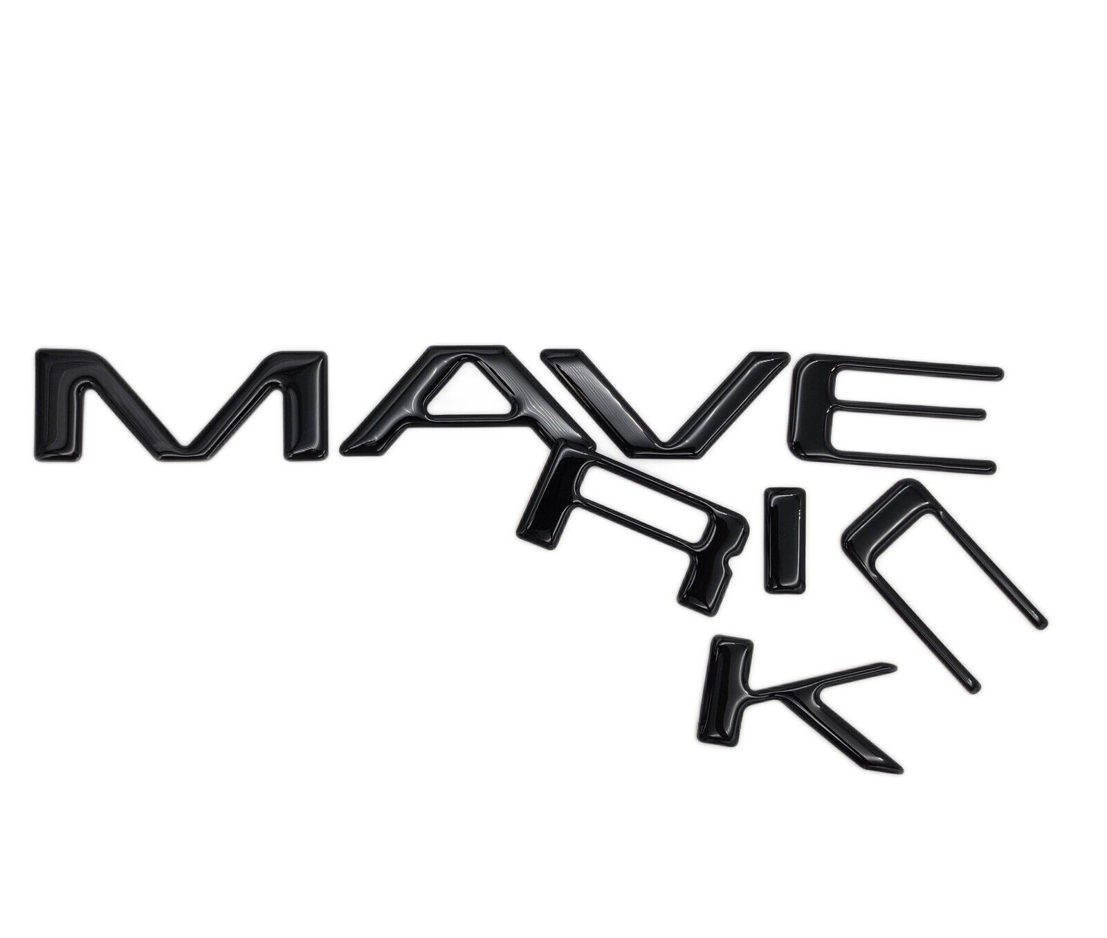 FORD MAVERICK 2021- 2023 Logo Tailgate insert BLACK Glossy Letters 3D