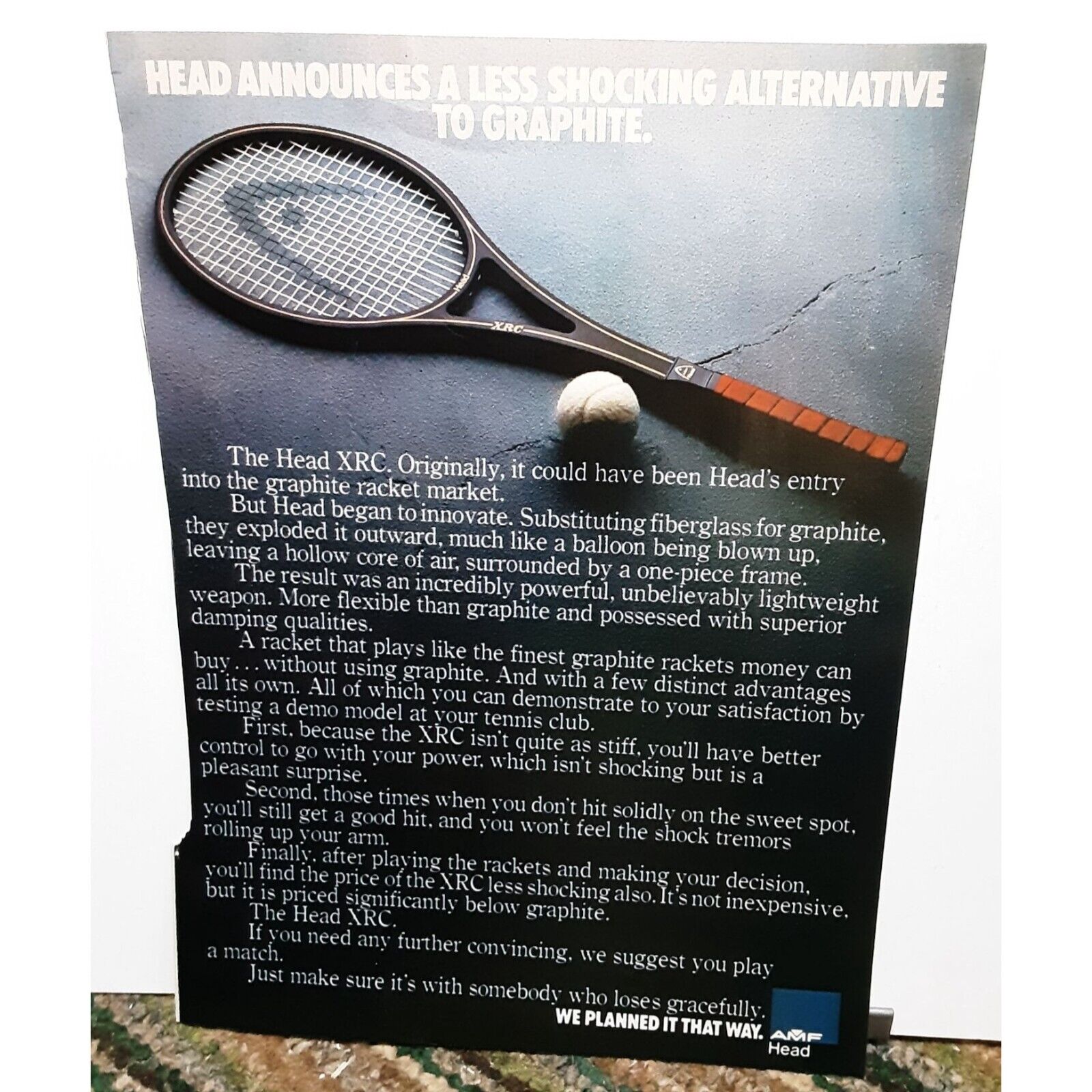 1979 AMF HEAD XRC Graphite Tennis Racquet Ad