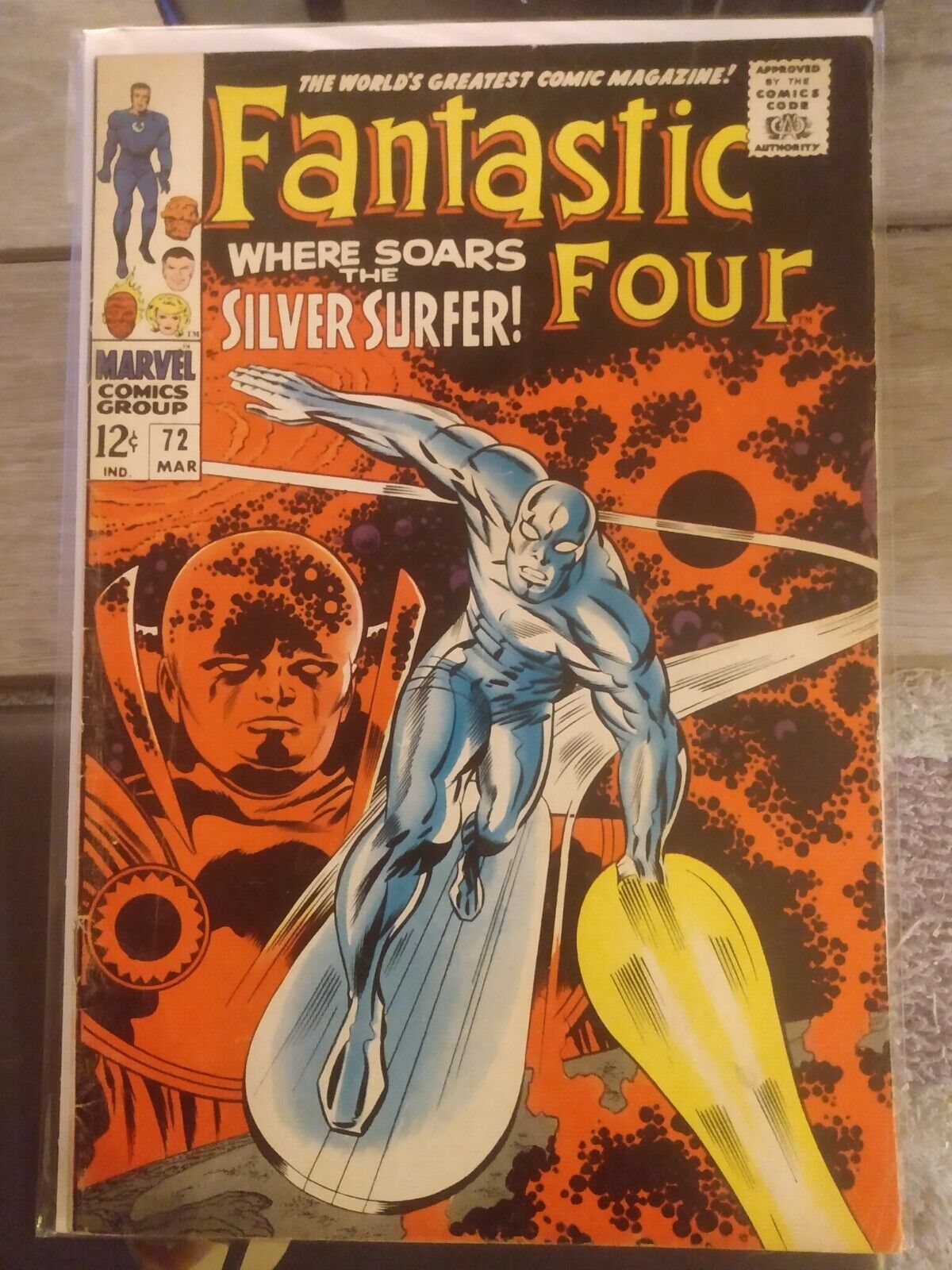 Fantastic Four #72, Marvel Comics 3/68 Silver Surfer & Watcher