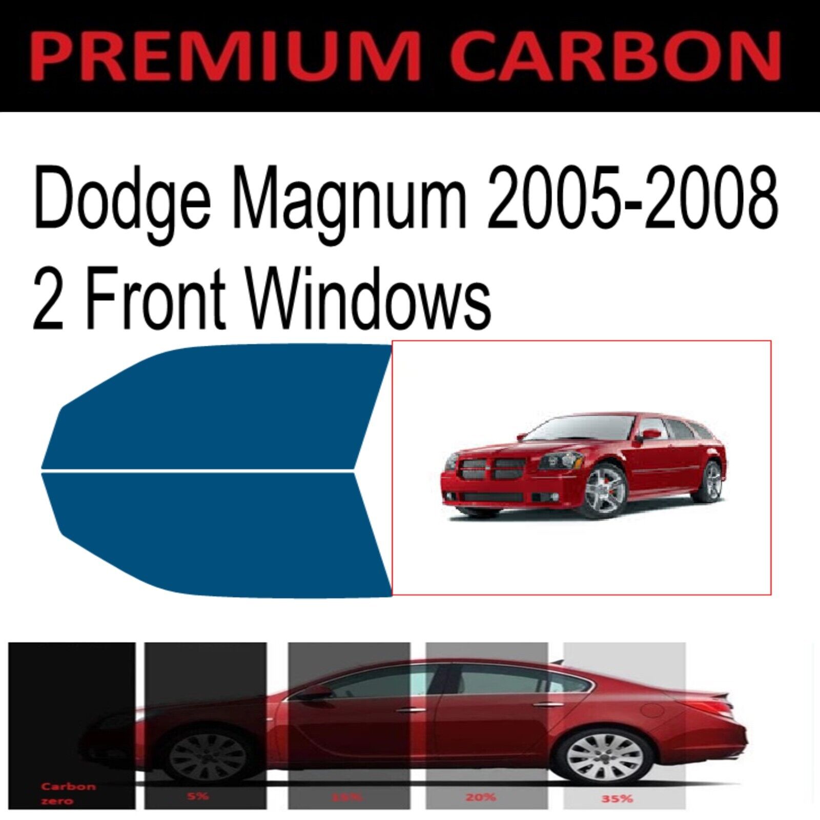 Premium Carbon Window Tint fits Dodge Magnum 2005-2008 precut tint 2F