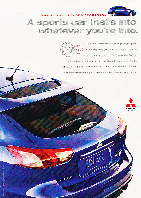 2010 Mitsubishi Sportback - Lancer - Classic Vintage Advertisement Ad D67