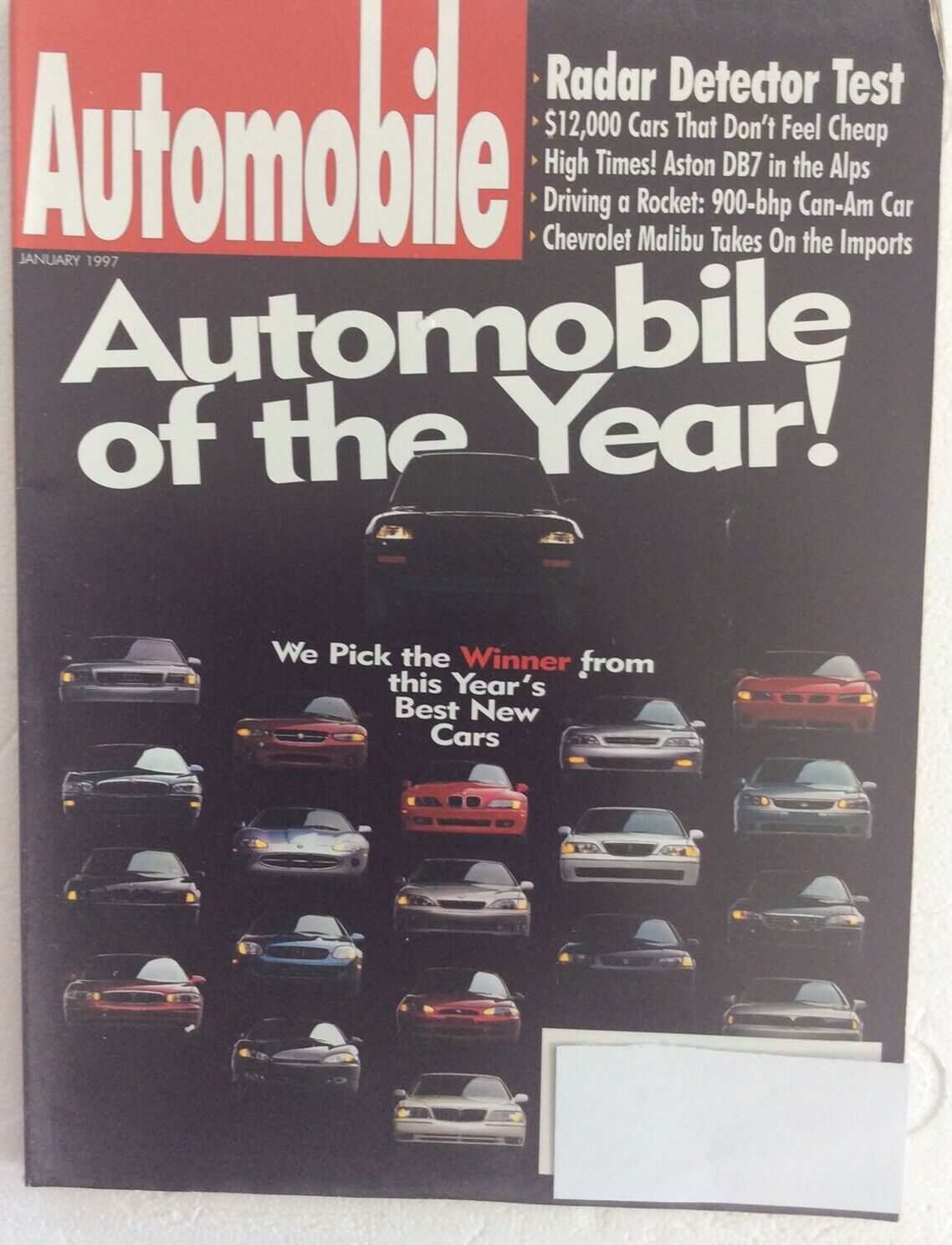 Automobile Magazine  JANUARY 1997 Toyota  RAV4, ASTON MARTIN DB7, Chevy Malibu