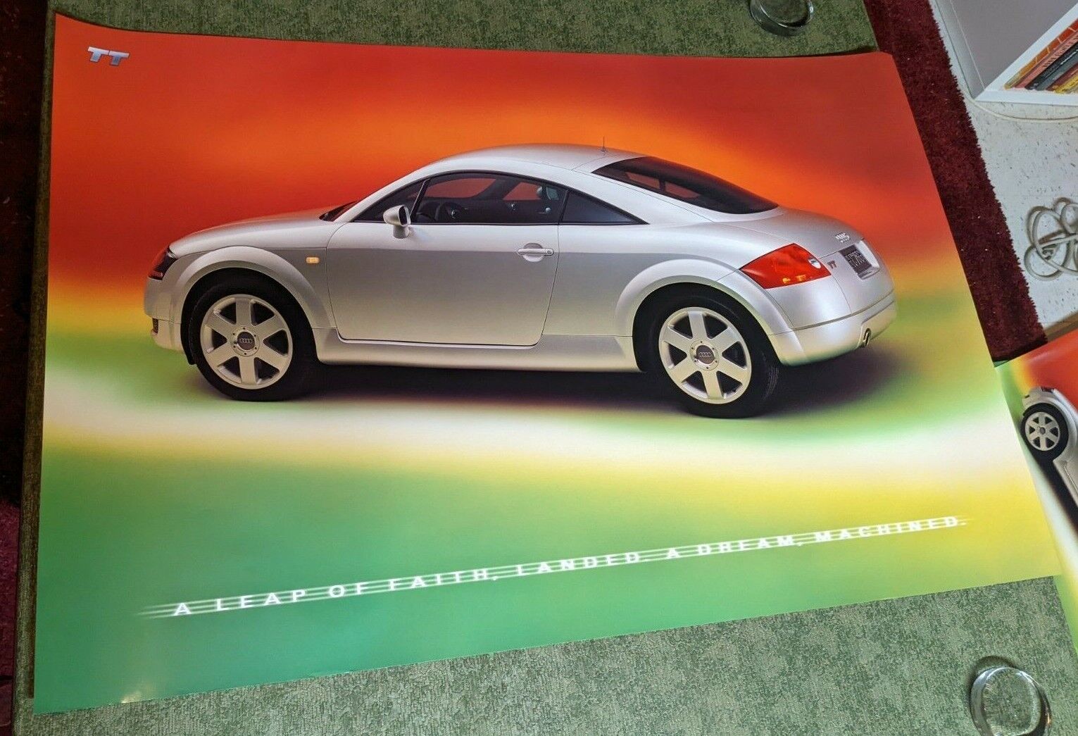 1998 Pre-Production Audi Tt Coupe Factory Printed Original Poster Unicorn Rare