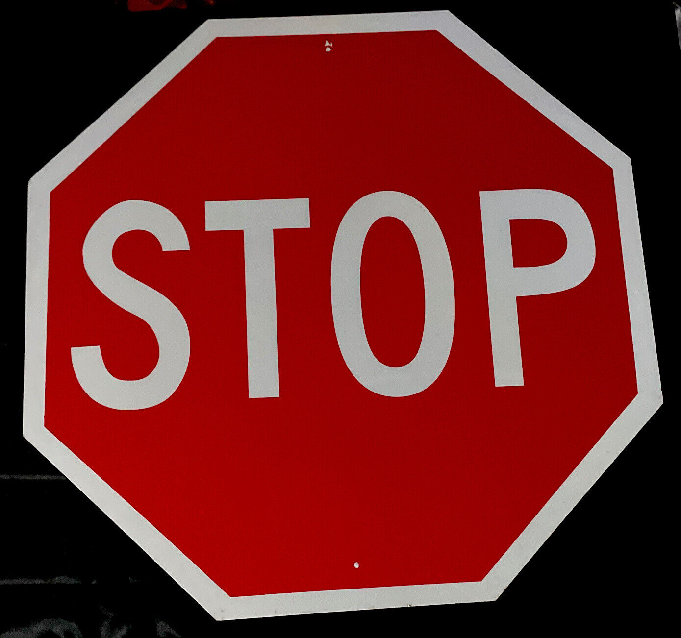 30” STOP HEAVY SIGN GAS OIL PUMP STREET CAR TRUCK  TRAFFIC