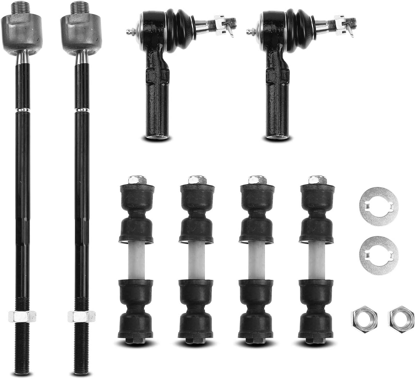 A-Premium Set of 8, Sway Bar Link, Inner Outer Tie Rod End, Compatible with Buic