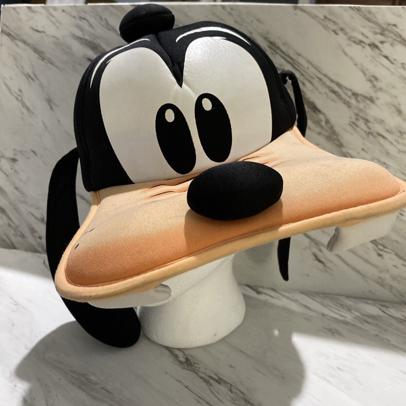 Disney Parks Goofy Hat Cap Foam 3D Face with Floppy Ears & Teeth Adult Elastic
