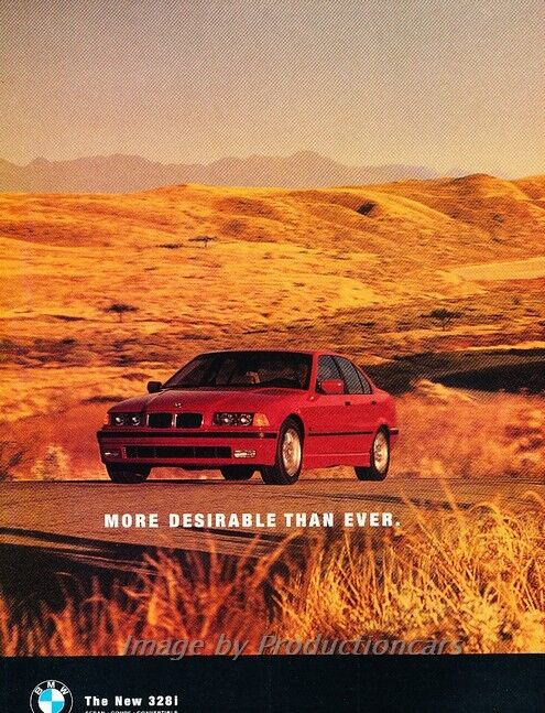 1996 BMW 328i Leopard 2-page  - Original Advertisement Print Car Ad J457