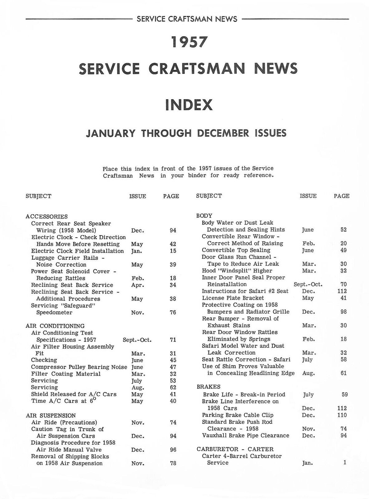 1957 Pontiac Service Craftsman Factory Service Updates in pdf Format On a CD