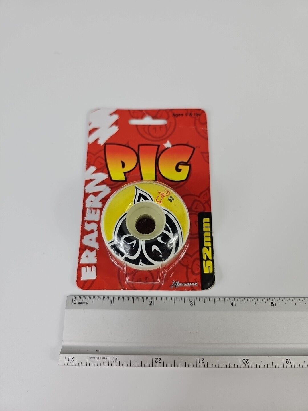 Pig Skateboard Eraser 52mm Wheel XConcepts 2000 Vintage Y2K New Sealed #1