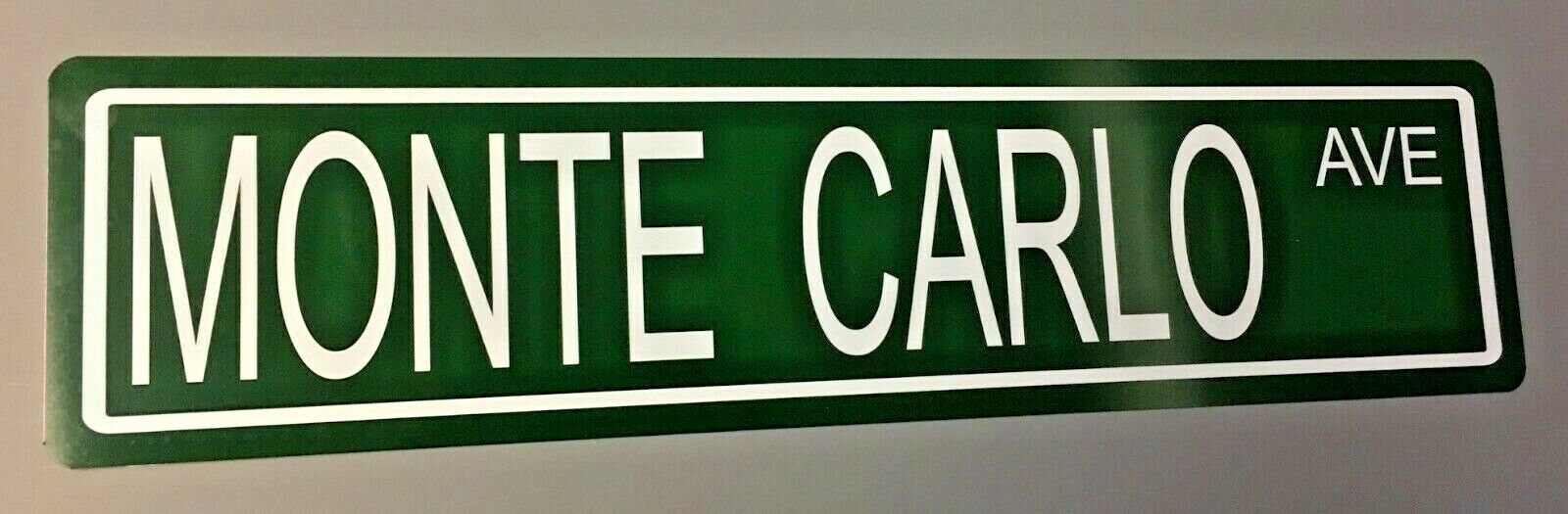 MONTE CARLO AVE METAL STREET SIGN FITS CHEVY CHEVROLET SS 402 454 MANCAVE SHOP