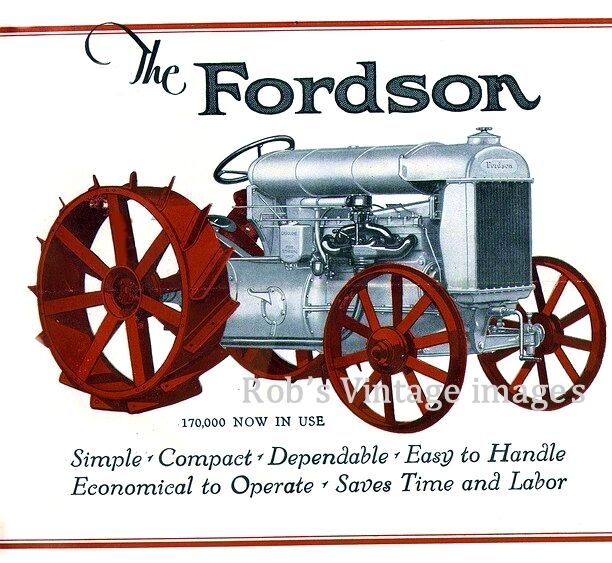  Ford Fordson Antique Vinrtage Farm Tractor Poster Ad 1920-1925 