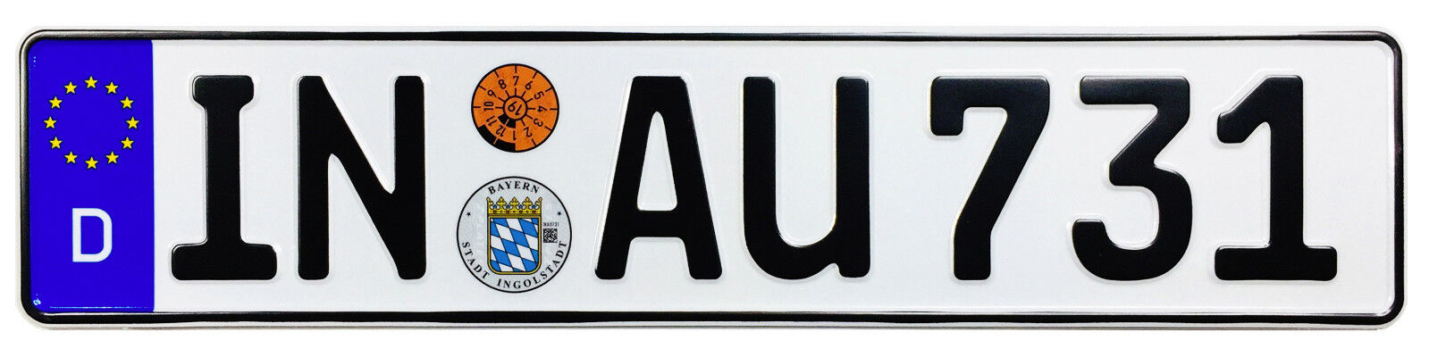 Audi Ingolstadt Rear German License Plate AU by Z Plates with Unique Number NEW