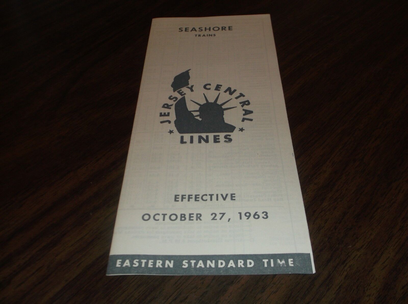 OCTOBER 1963 CNJ JERSEY CENTRAL SEASHORE TRAINS PUBLIC TIMETABLE