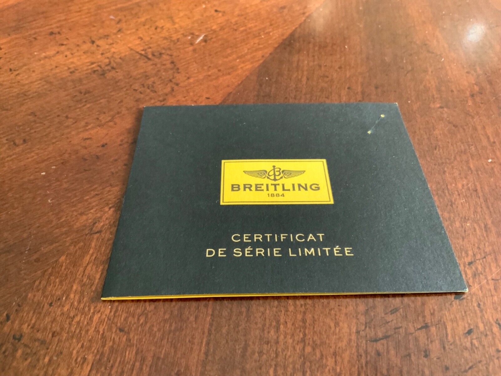 Breitling For Bentley 24H Limited Edition Certificate de Série Limitée