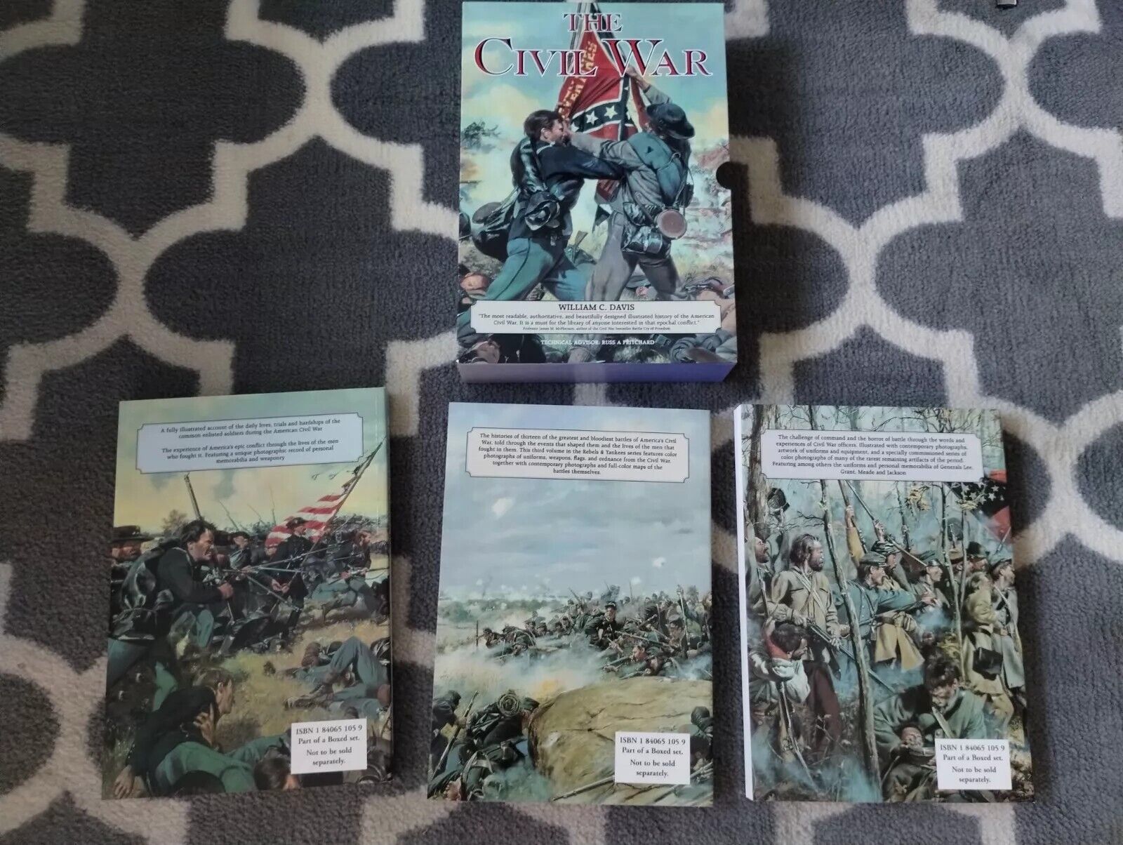 William C Davis The Civil War 3 Volume Book Set w/Slipcase