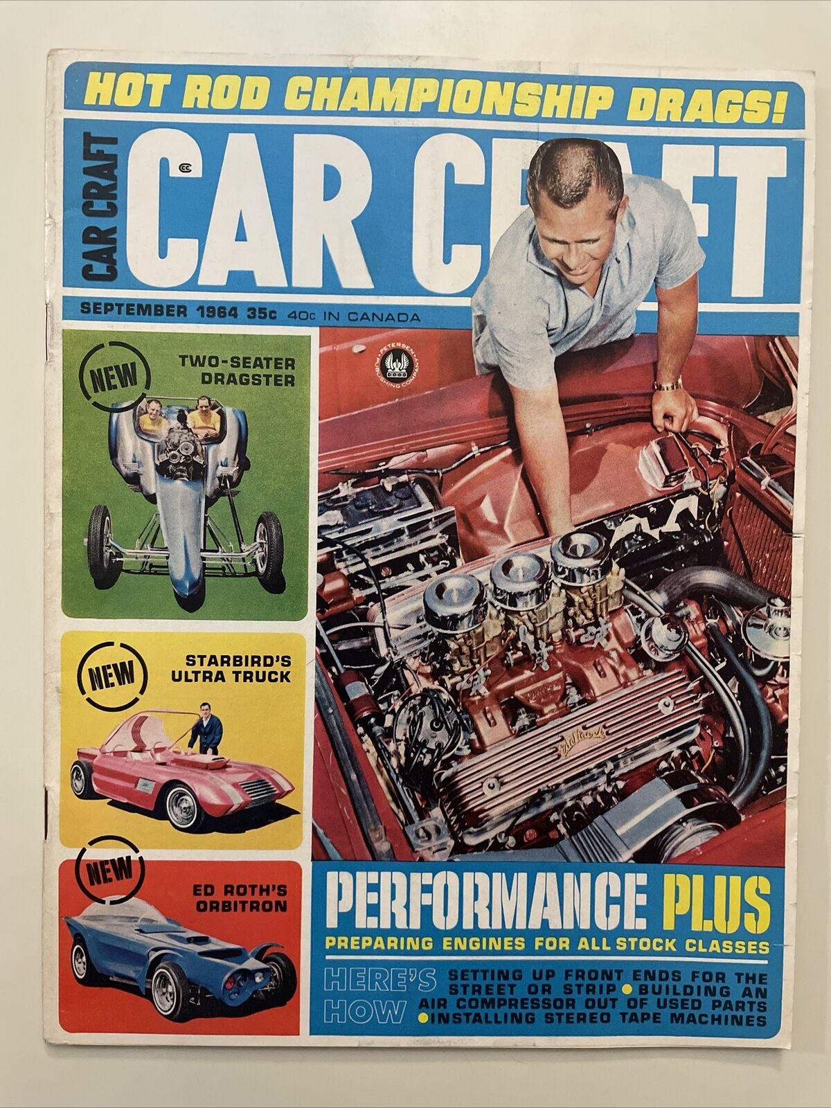 Vintage September 1964 Car Craft Magazine Big Daddy Roth Ford Mustang