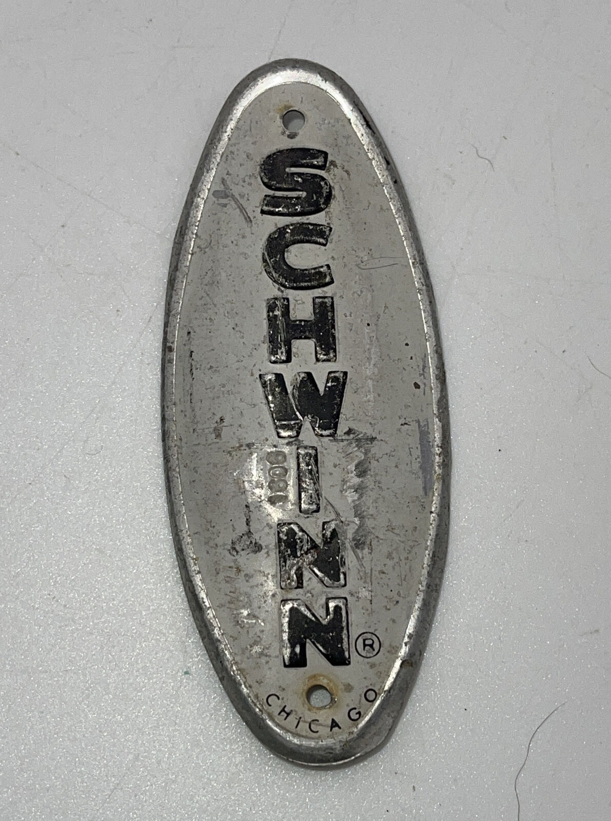 Vintage OEM Schwinn Head Tube Badge Emblem Good Condtion CUSTOMIZE TO YOUR BIKE