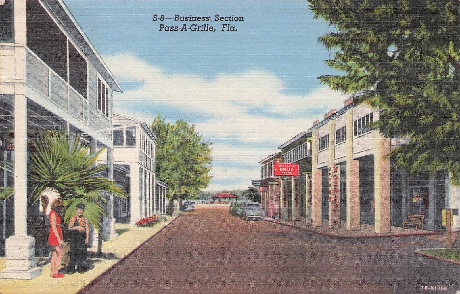 Business section Pass-A-Grille, Florida  PM 1956