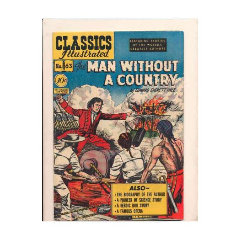 Classics Illustrated (1941 series) #63 HRN #62 in F minus. Gilberton comics [a]