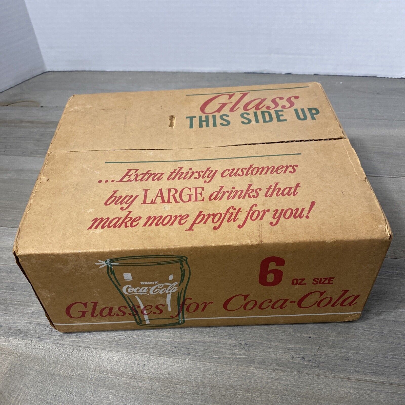 Vintage Libbey Coca Cola Glasses 6 oz SEALED CASE of 12 - NOS Dated 1963